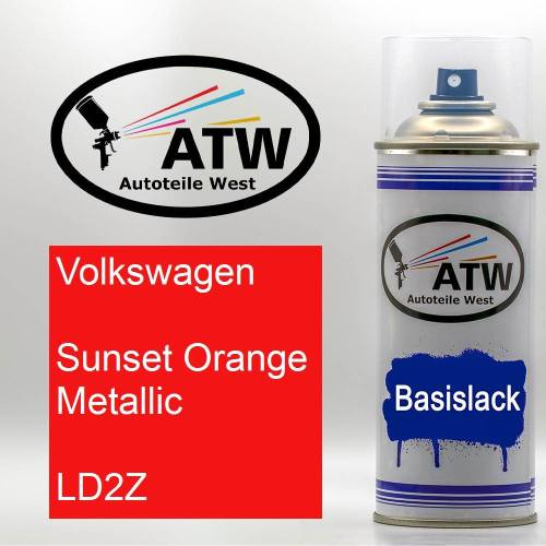 Volkswagen, Sunset Orange Metallic, LD2Z: 400ml Sprühdose, von ATW Autoteile West.